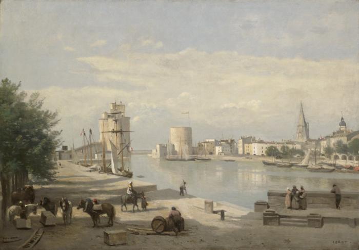 Jean Baptiste Camille  Corot The Harbor of La Rochelle Germany oil painting art